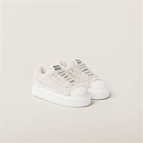 miu miu sneakers with fur|miu mi u sneakers.